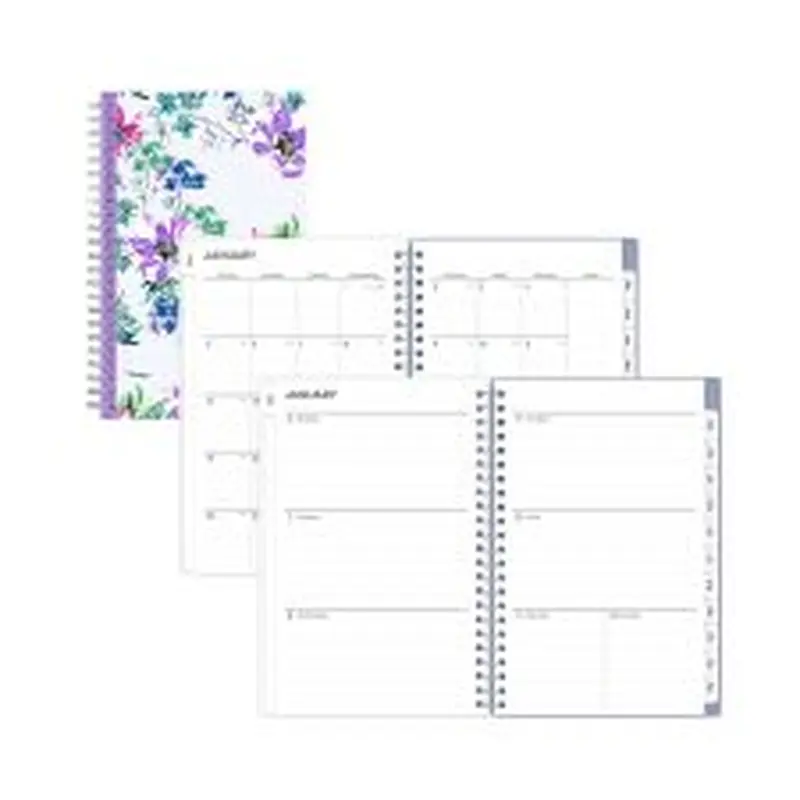 Blue Sky Laila Create-Your-Own Cover Weekly/Monthly Planner, Wildflower Artwork, 8 x 5, Purple/Blue/Pink, 12-Month (Jan to Dec): 2026