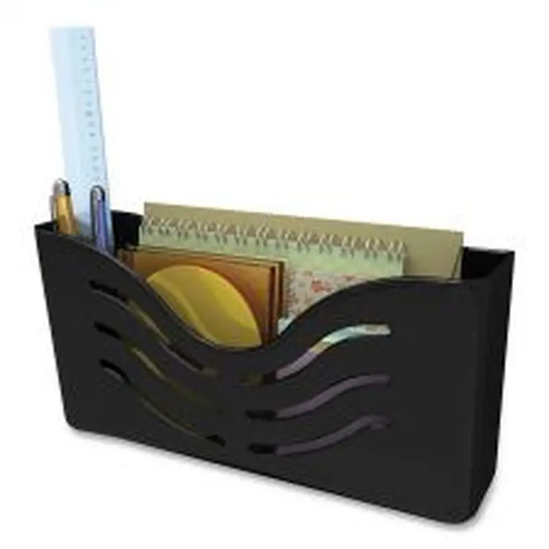 deflecto EZ Link Magnetic Wall Mount Supply Organizer, Legal/Letter/Tabloid Size, 10" x 2.63" x 5", Black