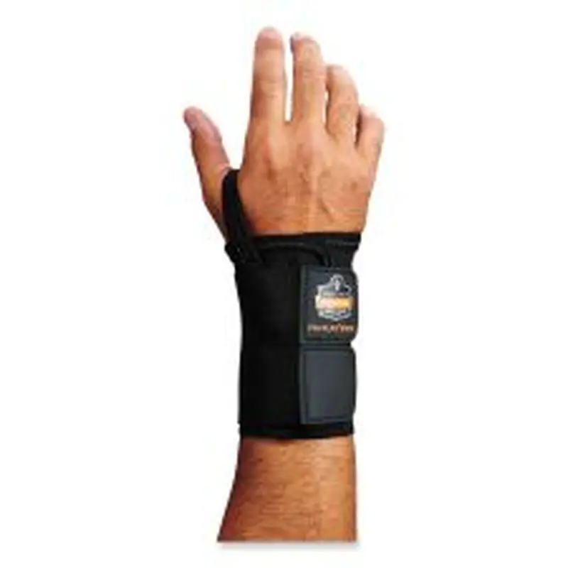 ergodyne ProFlex 4010 Double Strap Wrist Support, Medium, Fits Left Hand, Black