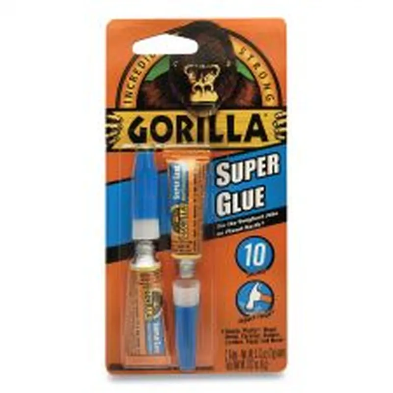 Gorilla Super Glue, Two 0.11 oz Tubes, Dries Clear