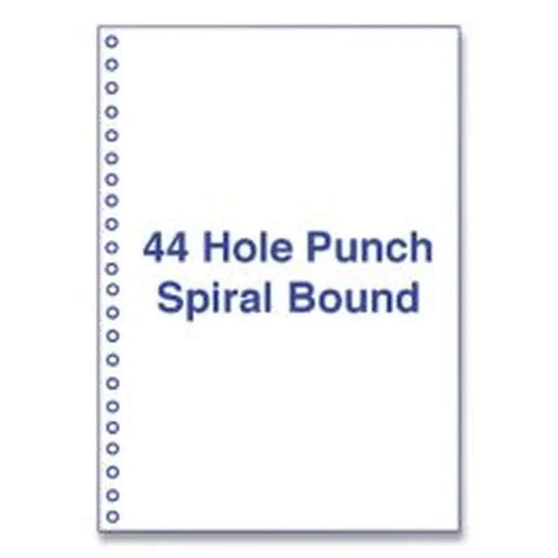 Perforated and Punched Laser Cut Sheets, 44-Hole Side Punched, 20 lb Bond Weight, 8.5 x 11, White, 500/Ream
