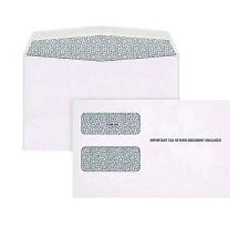 Adams 2-Up 1099 and 1098 Gummed Seal Double-Window Security Tint Envelopes, Commercial Flap, 9 x 5.63, White, 24/Pack