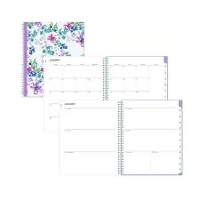 Blue Sky Laila Create-Your-Own Cover Weekly/Monthly Planner, Wildflower Artwork, 11 x 8.5, Purple/Blue/Pink, 12-Month (Jan-Dec): 2026