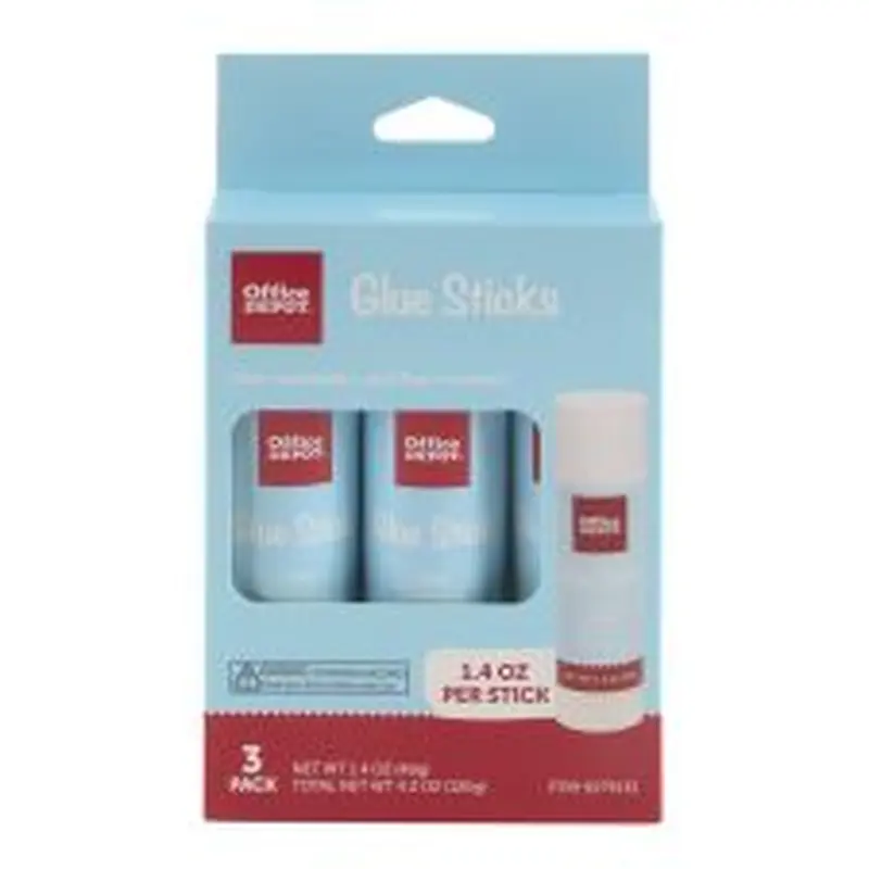 Glue Sticks, 1.4 Oz, Clear, Pack Of 3 Glue Sticks