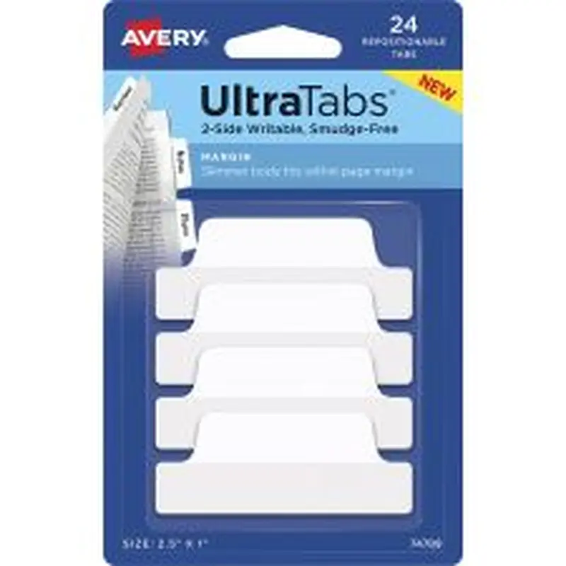 Avery UltraTabs Repositionable Margin Tabs