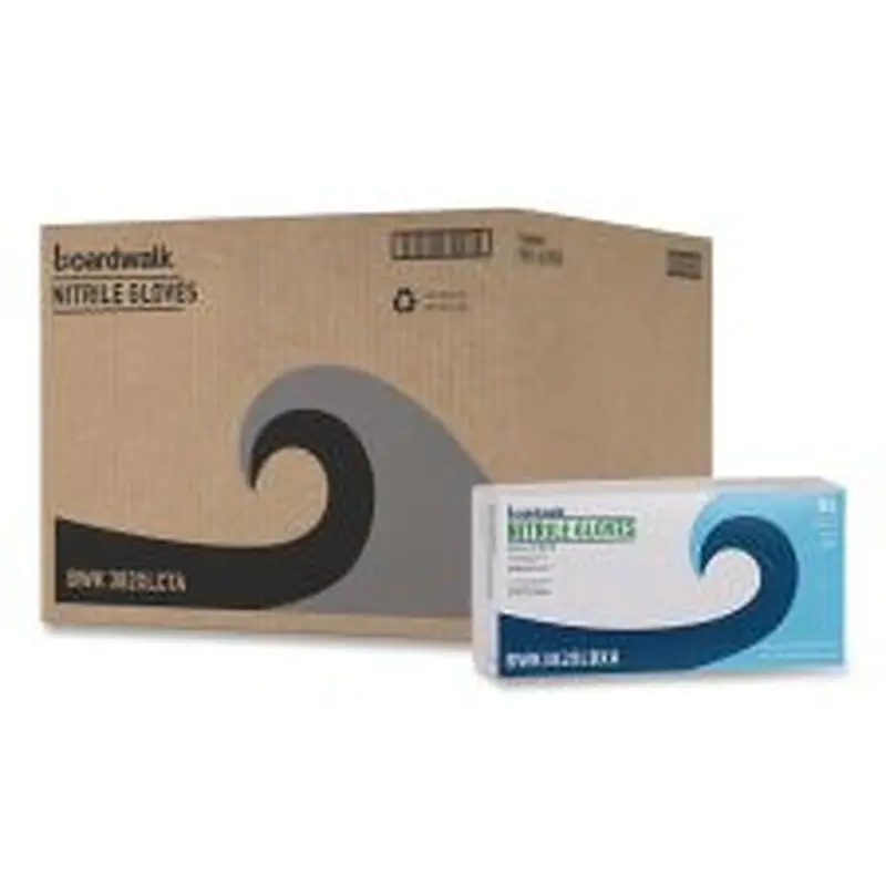 Boardwalk Disposable Examination Nitrile Gloves, Powder-Free, X-Large, 5 mil Thick, 9.5" Long, Blue, 100/Box, 10 Boxes/Carton