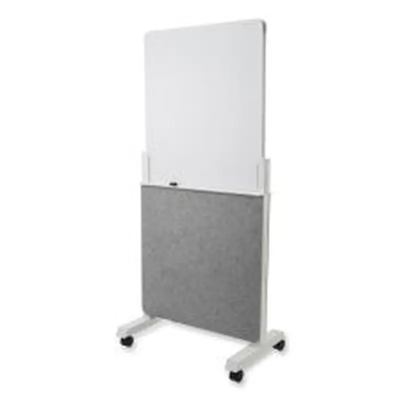 Quartet Agile Glass Dry-Erase Easel, 25.5" x 60.5", White Surface