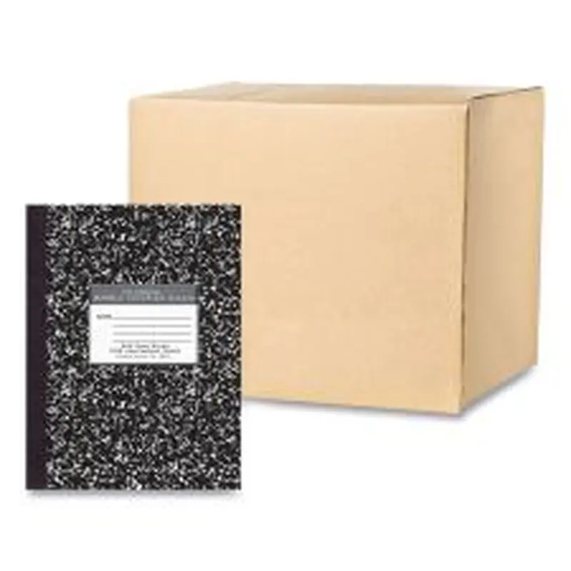 Roaring Spring Hardcover Marble Composition Book, Quadrille Rule (5 sq/in), Black Marble Cover, (80) 10.25 x 7.88 Sheets, 24/Carton