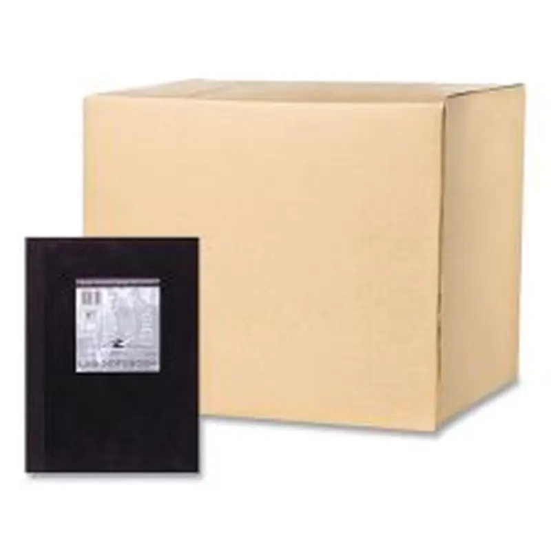 Roaring Spring Lab and Science Black Notebook, Quadrille Rule (5 sq/in), Black Cover, (60) 11 x 8.5 Sheets, 24/Carton