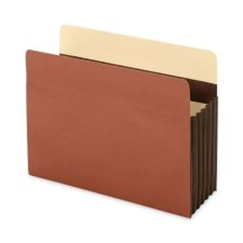 Universal Redrope Expanding File Pockets, 7" Expansion, Letter Size, Brown, 5/Box