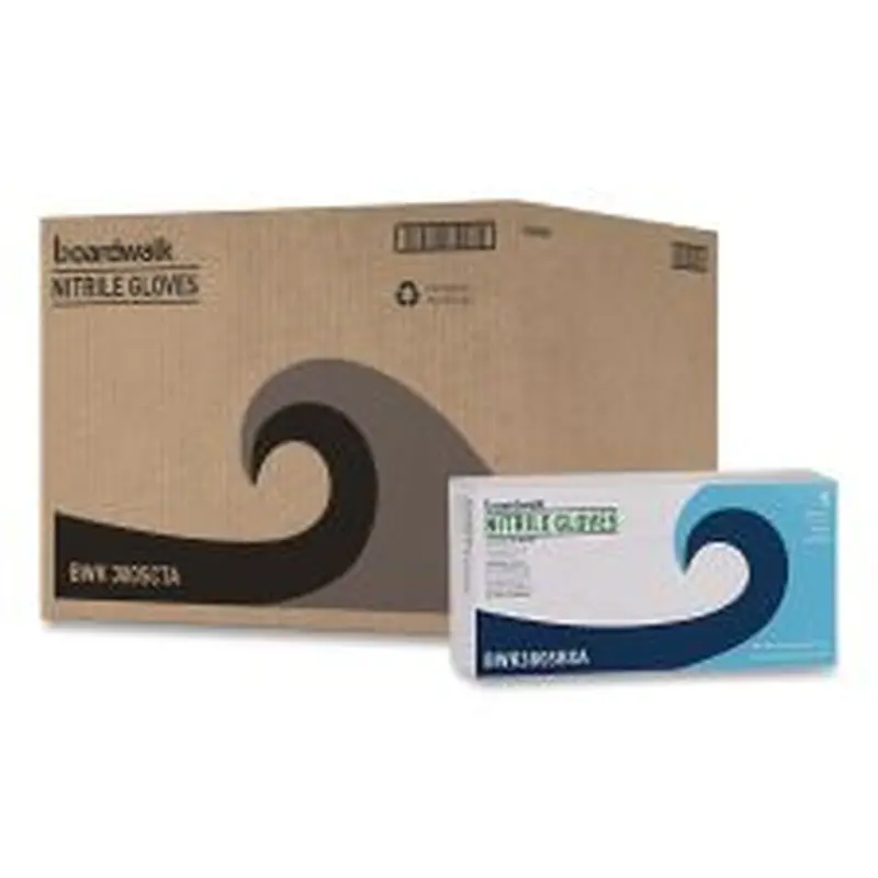 Boardwalk 380 Series Disposable General-Purpose Nitrile Gloves, Powder-Free, Small, 4 mil Thick, 9.5" Long, Blue, 100/Box, 10 Boxes/CT