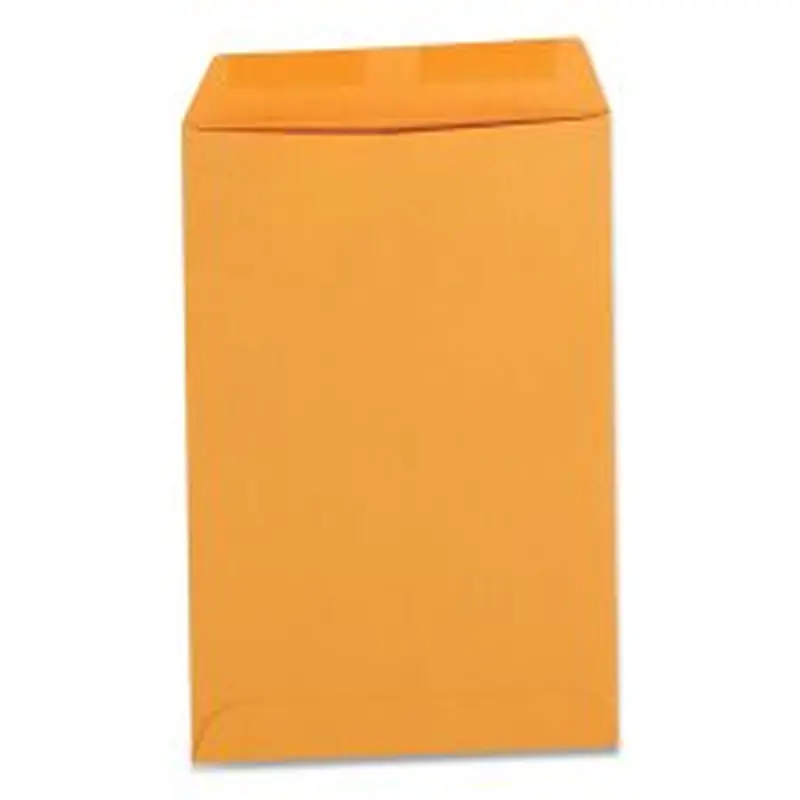 Universal Self-Stick Open End Catalog Envelope, #1, Square Flap, Self-Adhesive Closure, 6 x 9, Brown Kraft, 100/Box