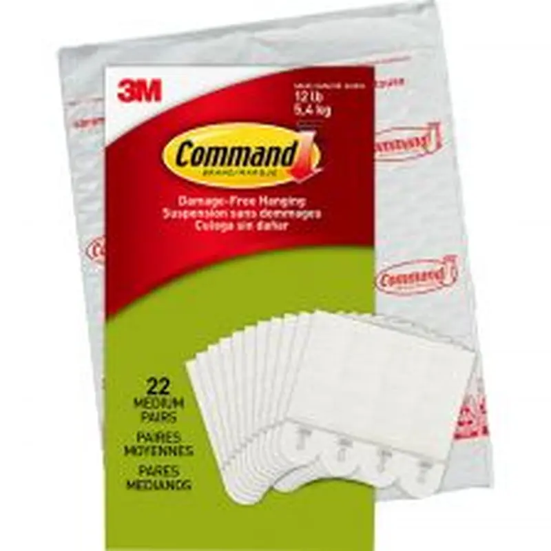 Command Medium Picture Hanging Strips, 22 White Adhesive Strip Pairs (44 Strips), Damage Free Hanging Picture Hangers, No Tools Wall Hanging Strips