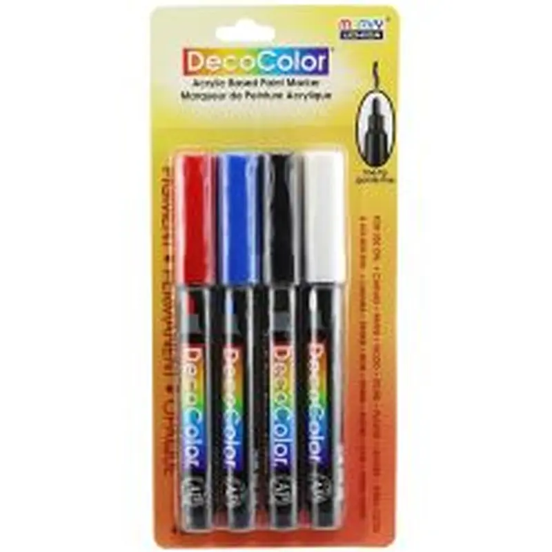 DecoColor Fine Tip Paint Marker Set 4/Pkg