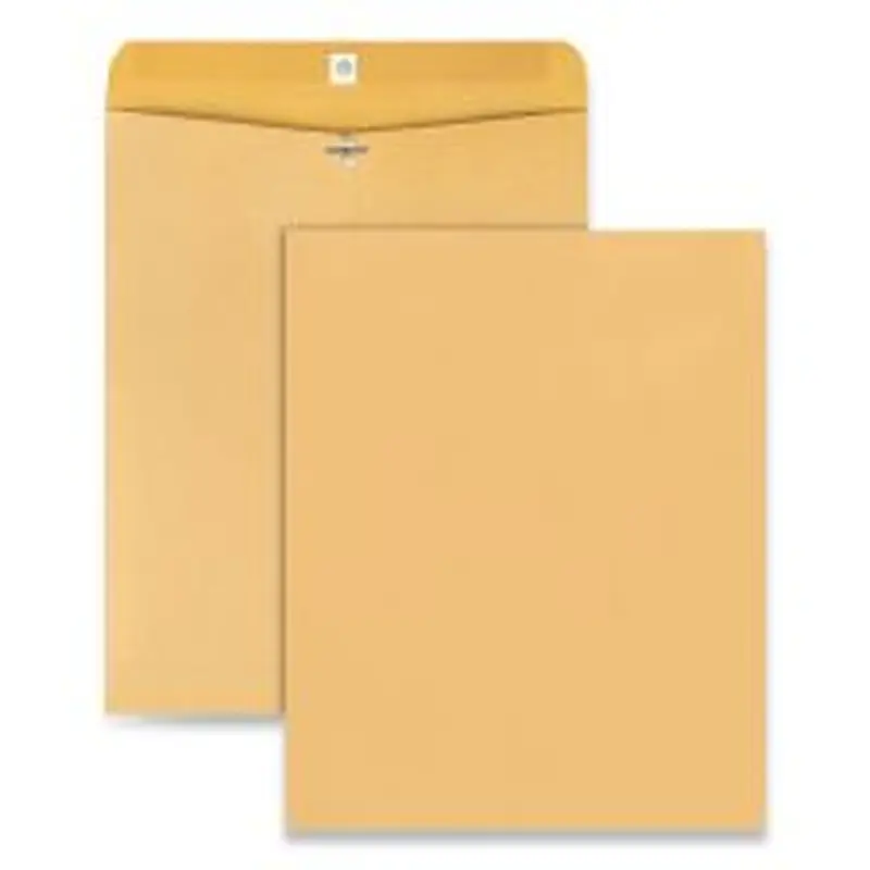Universal Kraft Clasp Envelope, #105, Square Flap, Clasp/Gummed Closure, 11.5 x 14.5, Brown Kraft, 100/Pack