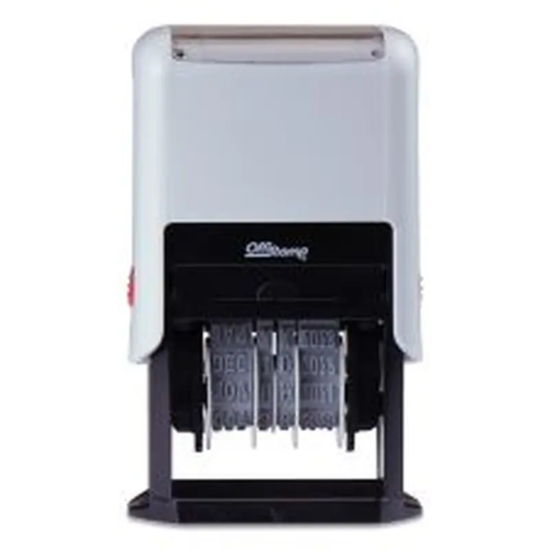 Offistamp Self-Inking Date Stamp, 5 Years, 1" x 0.38", Black Ink