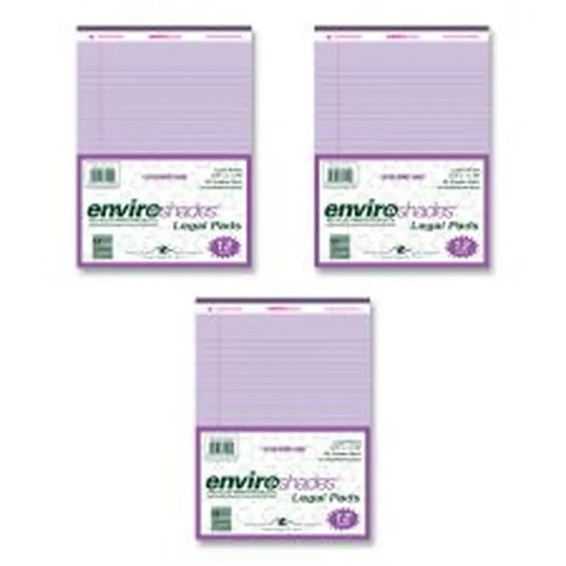 Roaring Spring Enviroshades Legal Notepads, 50 Orchid 8.5 x 11.75 Sheets, 36 Notepads/Carton