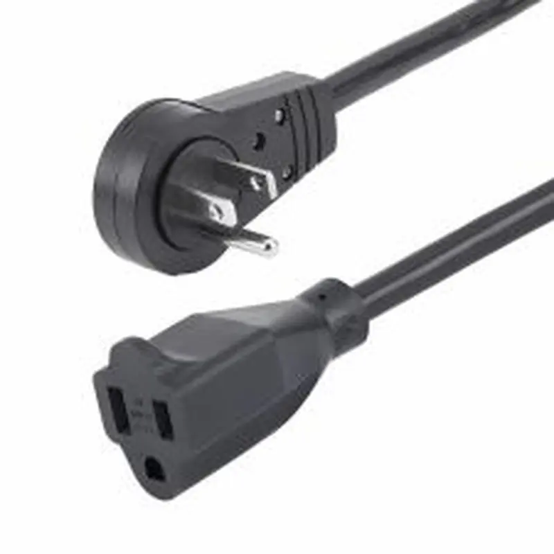 StarTech.com 3ft Power Extension Cord, Rotating Flat Plug Extension Cord, NEMA 5-15P to NEMA 5-15R Cable, 16 AWG, 125V/15A