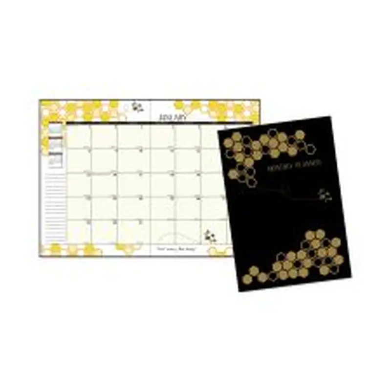 House of Doolittle Recycled Honeycomb Monthly Planner, Honeycomb Artwork, 11 x 7, Black/Gold Cover, 12-Month (Jan to Dec): 2026