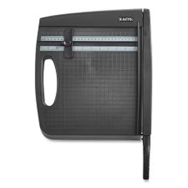 X-ACTO 10-Sheet Guillotine Trimmer, 10 Sheets, 12" Cut Length, Plastic Base, 13 x 13