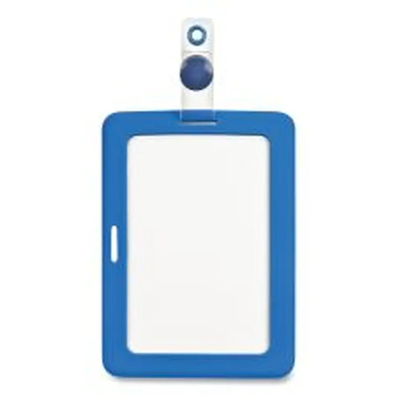 Cosco MyID Badge Holder, Vertical/Horizontal, 3 5/8 x 2 1/4, Blue, 1/ea