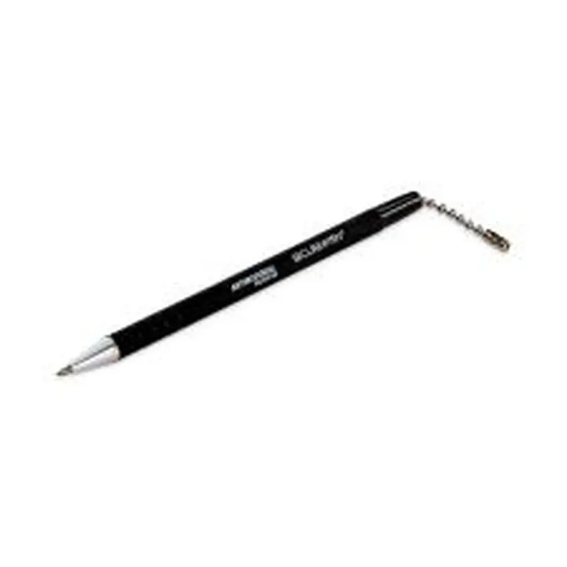 Replacement Antimicrobial Ballpoint Counter Pen, Medium 1 mm, Black Ink, Black Barrel