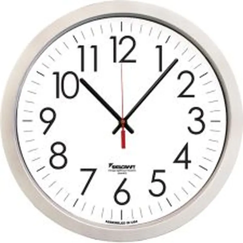 SKILCRAFT Silver Contemporary Wall Clock