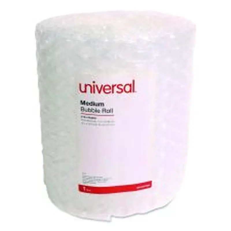 Universal Bubble Packaging, 0.31" Thick, 12" x 30 ft, Perforated Every 12", Clear, 12/Carton