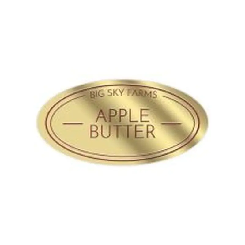 1" x 2" Oval Foil & Embossed Combination (500/PK)