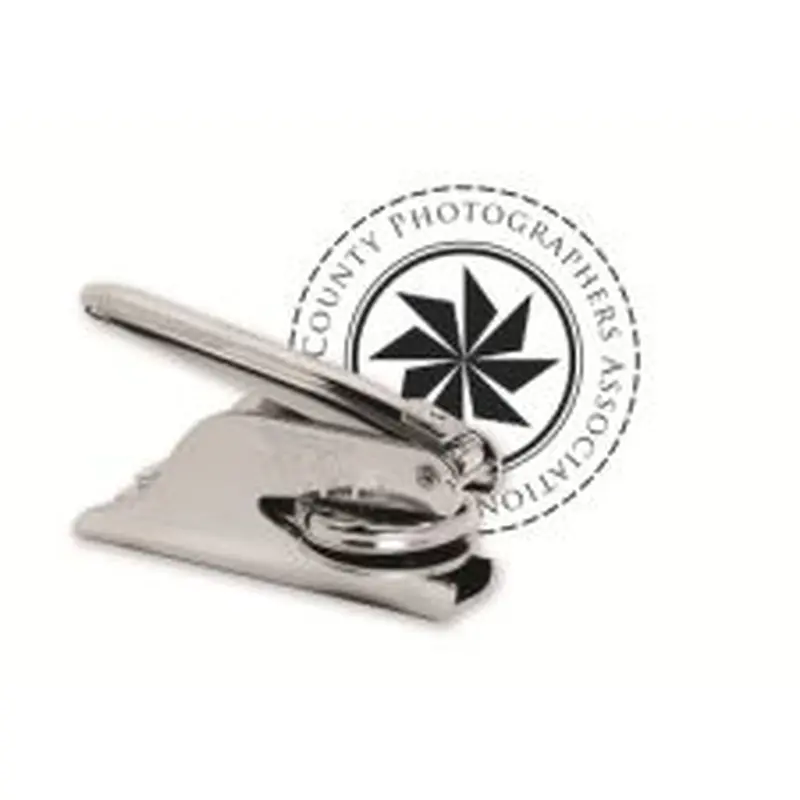 Custom Logo/Art And Text Pocket Embosser Seal, Round, 1-5/8" Diameter Impression