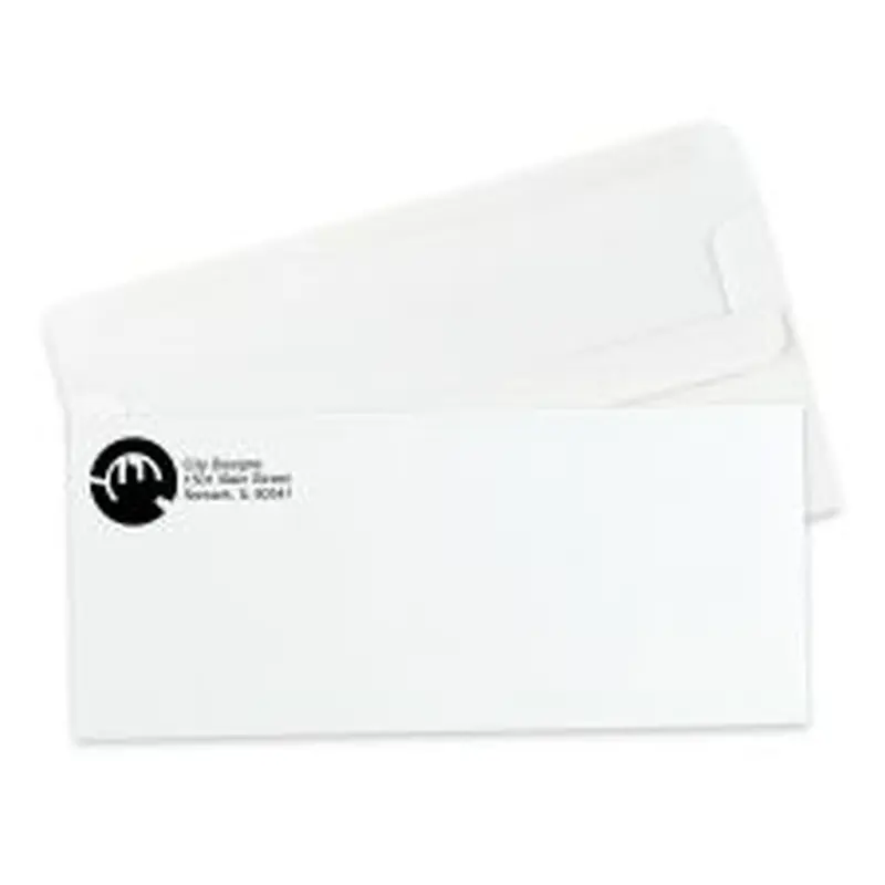#10 Flip and Seal White Wove 24 lb. - Spot Color (250/PK)