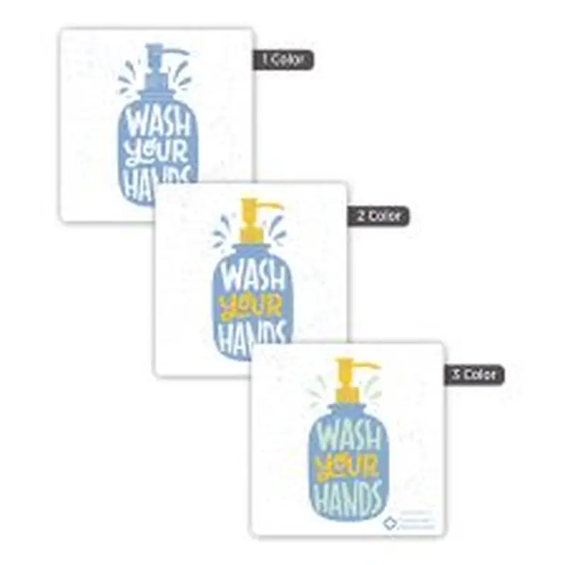 3" x 3" Square 1, 2, or 3 Colors (250/PK)