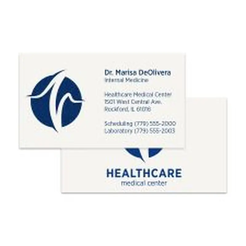 Custom 1-Color Raised Print Business Cards, Printed 2-Sided