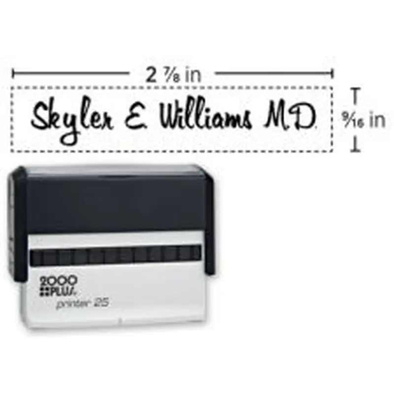 Custom 2000Plus PrintPro 25P Self-Inking Rectangle Stamp, 9/16" X 2-15/16" Impression