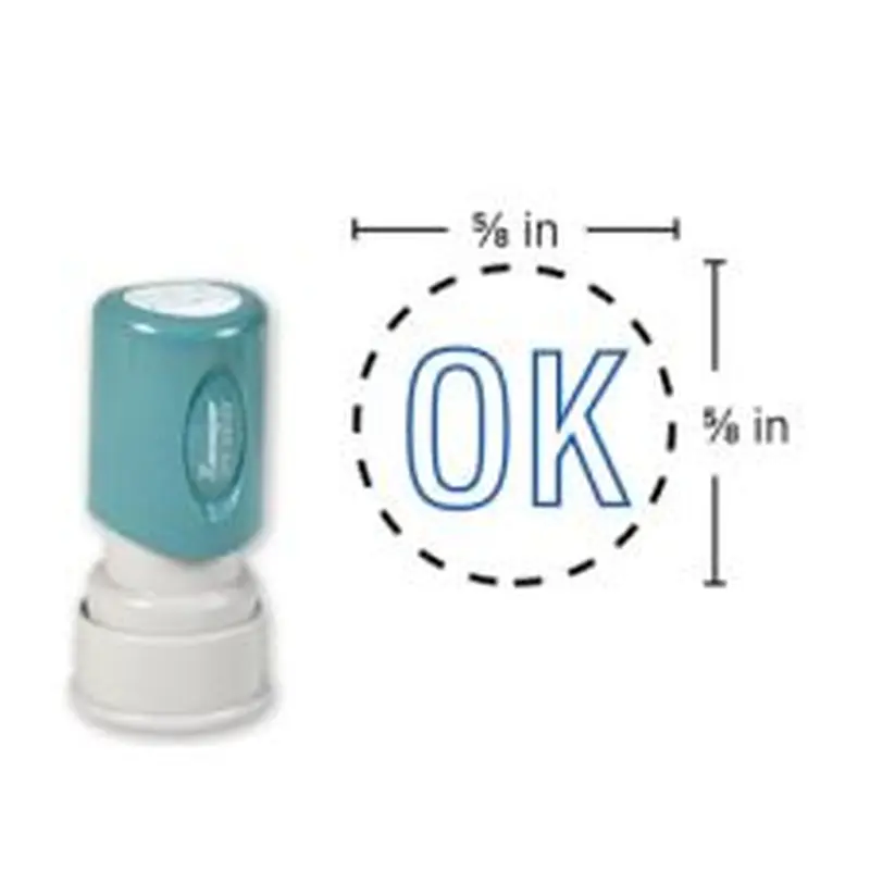 Custom ECO-GREEN Xstamper N32 Pre-Inked Round Stamp 67% Recycled Plastic, 5/8" Diameter Impression