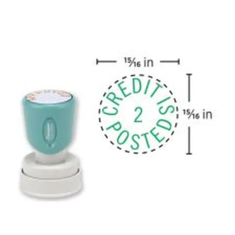 Custom ECO-GREEN Xstamper Pre-Inked Round Stamp, N51, 15/16" Diameter Impression