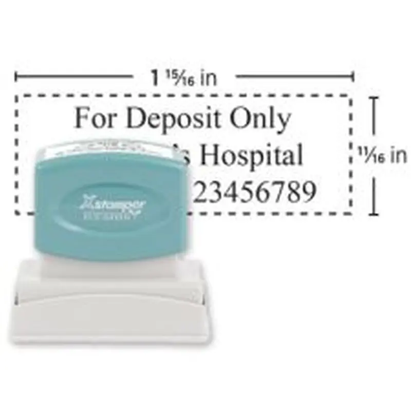 Custom ECO-GREEN Xstamper Pre-Inked Stamp, N11, 65% Recycled Plastic, 11/16" x 1-15/16" Impression