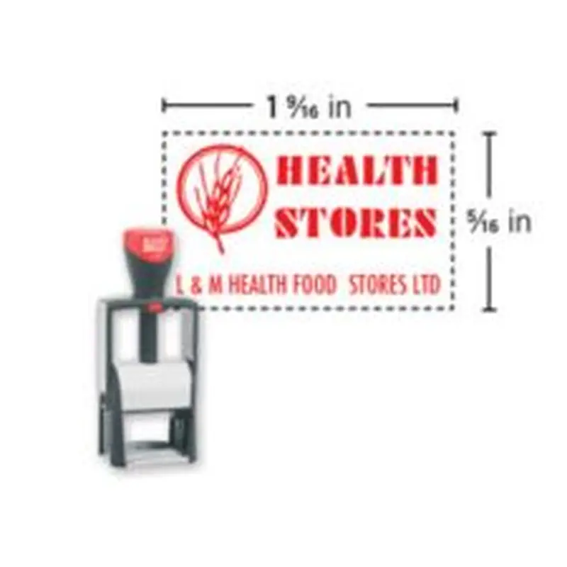 Custom 2000 Plus PrintPro 2100 Rectangle Heavy Duty Self-Inking Stamp, 15/16" x 1-9/16" Impression