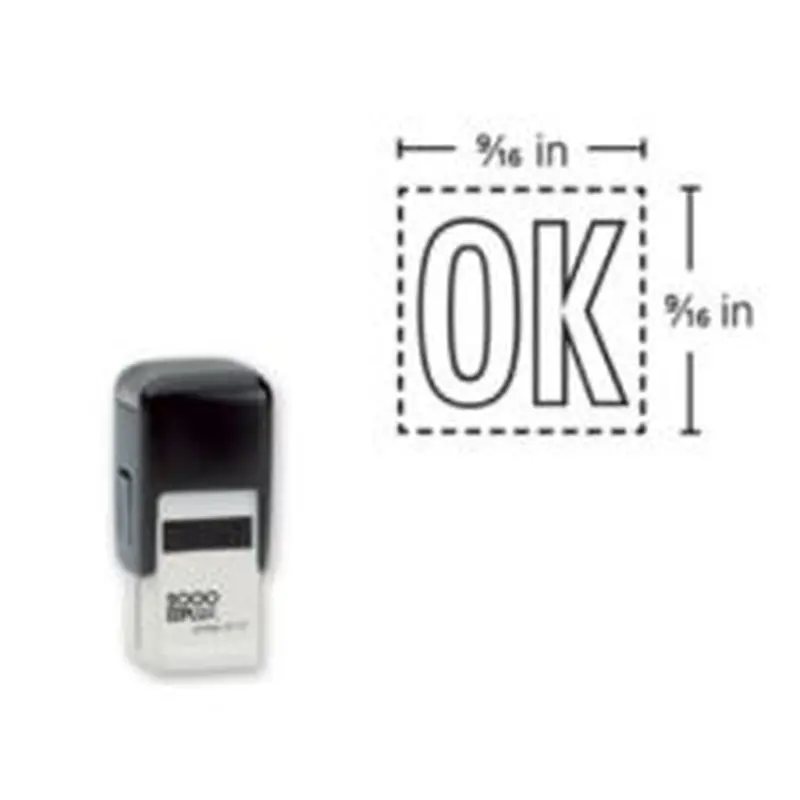 Custom 2000 Plus PrintPro Q17, Square Self-Inking Stamp, 5/8" X 5/8" Impression