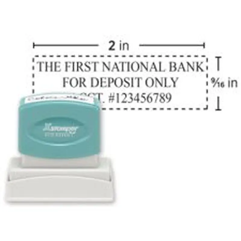 Custom ECO-GREEN Xstamper Pre-Inked Stamp, N13, 64% Recycled Plastic, 9/16" x 2" Impression