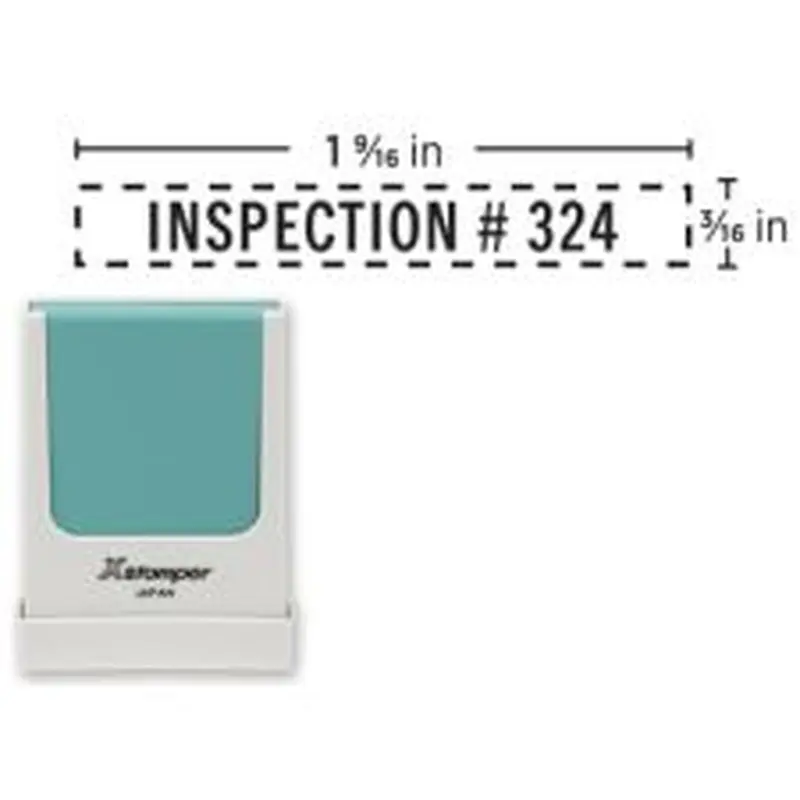 Custom Xstamper Pre-Inked Stamp, N37, 3/16" x 1-9/16" Impression 