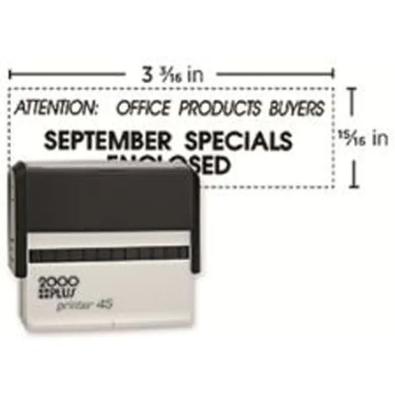 Custom 2000Plus PrintPro 45P Self-Inking Rectangle Stamp, 15/16" X 3-3/16" Impression