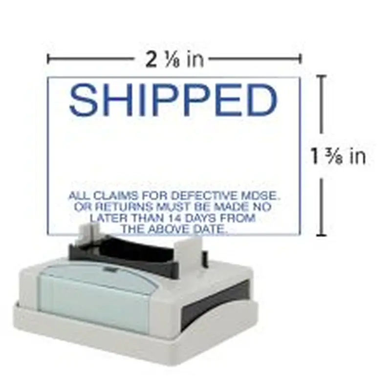 Custom ECO-GREEN Xstamper Pre-Inked VersaDater  1-Color Impression Frame Only, N83, 68% Recycled Plastic, 1-15/16" x 2-1/8" Impression