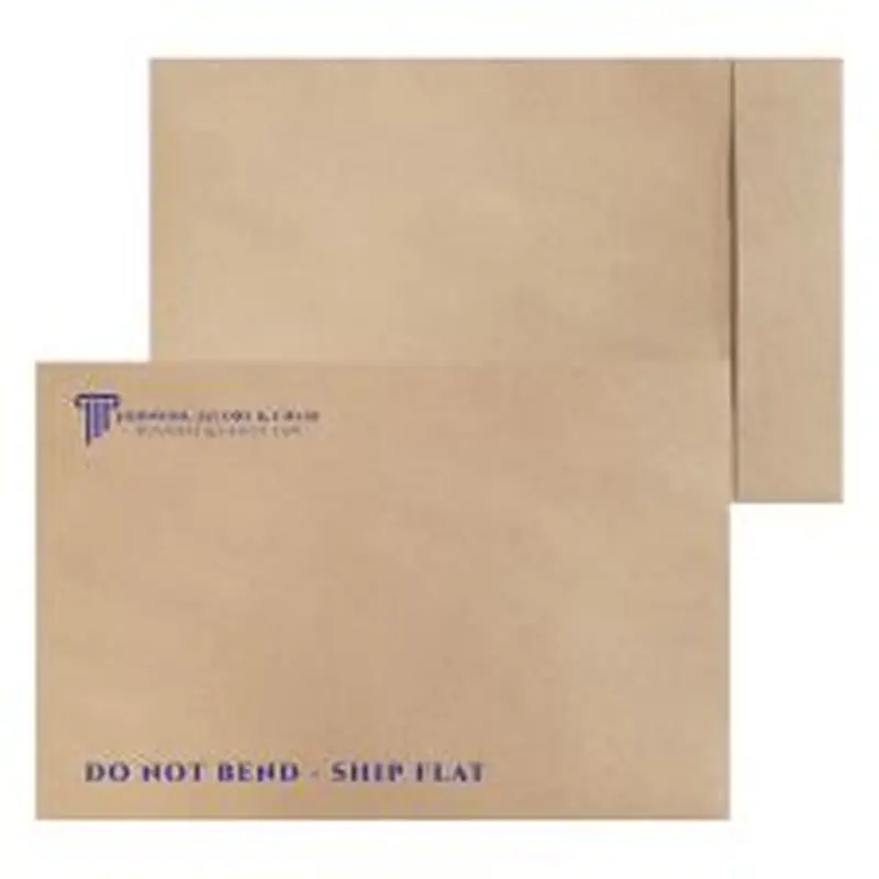 Custom TerraBoard Envelope, 10-1/2" x 16", Black, Red or Dark Blue Imprint (500/PK)