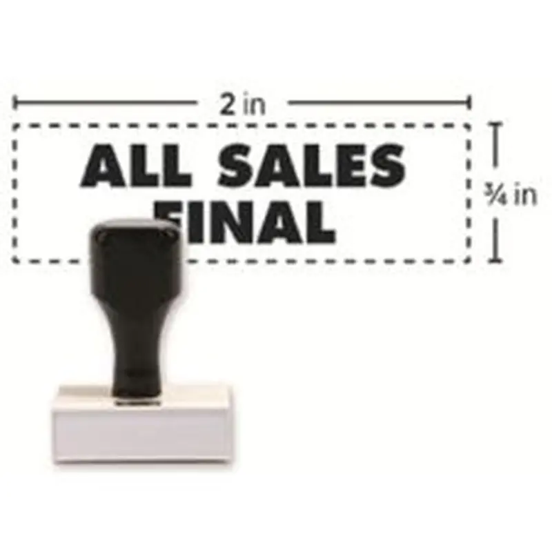 Custom Traditional Rubber Stamp RF47, 3/4" x 2" Impression