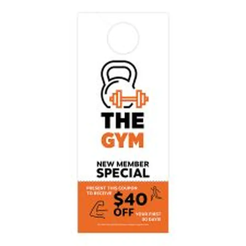 1-1/4" Circle Door Hanger with Tear Card - Front Only (50/PK)