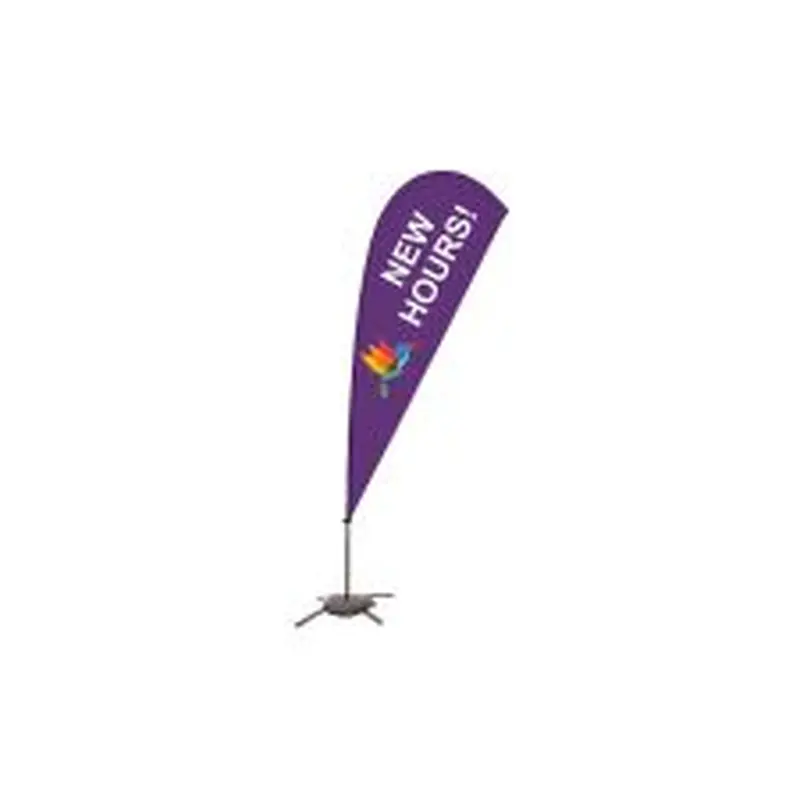 9.5' Teardrop Sail Sign Kit - 2 Sided with Cross Base (1/PK)