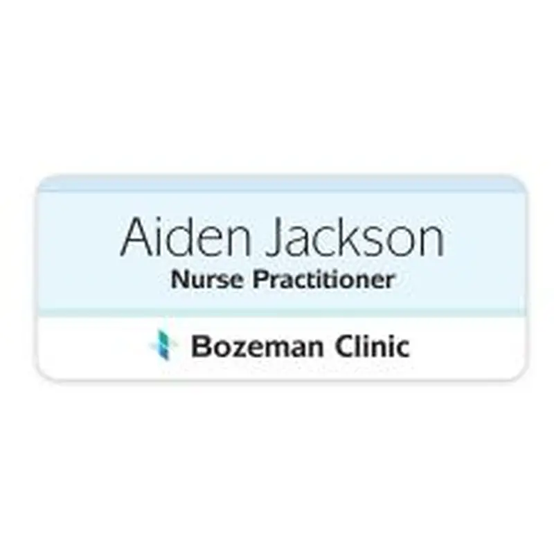 Full Color Name Badge - 1 1/4" x 3" (1/PK)