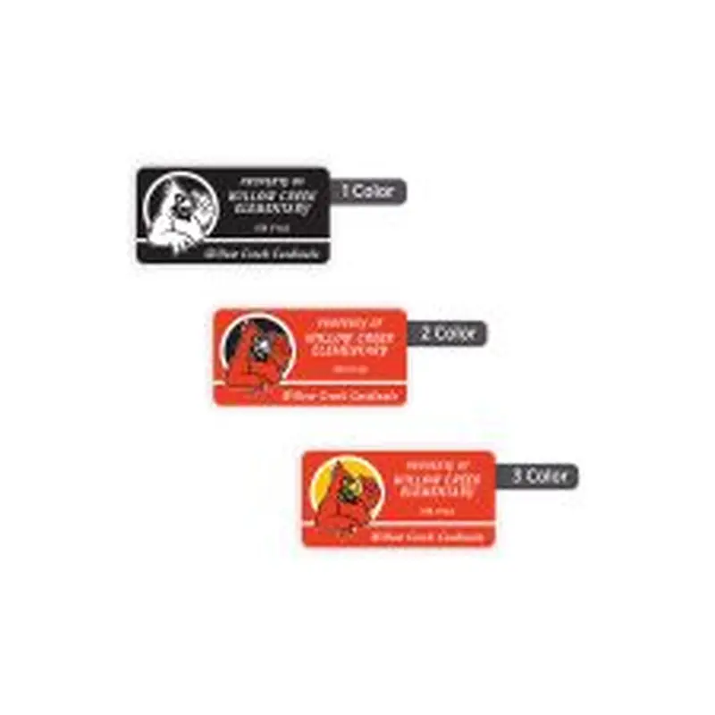 1" x 2" Rectangle 1, 2, or 3 Color (250/PK)