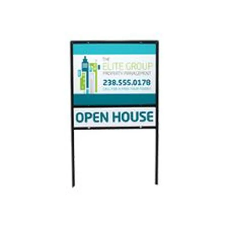 Full Color Metal Yard Sign with Angle-Iron Frame - 18" x 24" (1/PK)